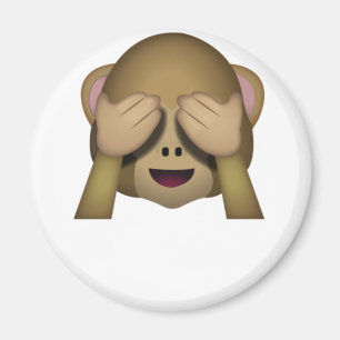 Niedlich sehen Sie keinen schlechten Affen Emoji Magnet