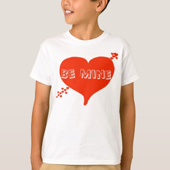 Niedlich Sei mein rotes Herz Valentine T-Shirt (Vorderseite)