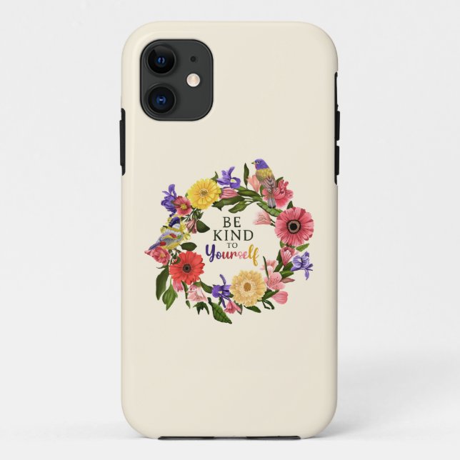 Niedlich Seien Sie nett zu sich selbst Liebe Blume Case-Mate iPhone Hülle (Rückseite)