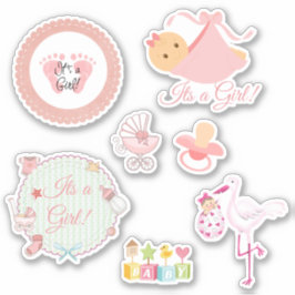 Niedlich sein Girl Pink Baby Stickers Aufkleber