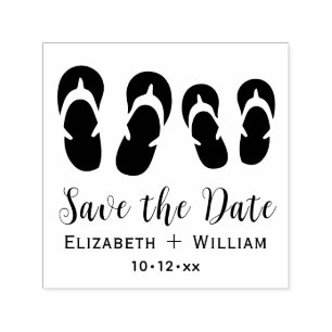 Niedlich sein & ihre Flip Flops Hochzeit speichern Permastempel