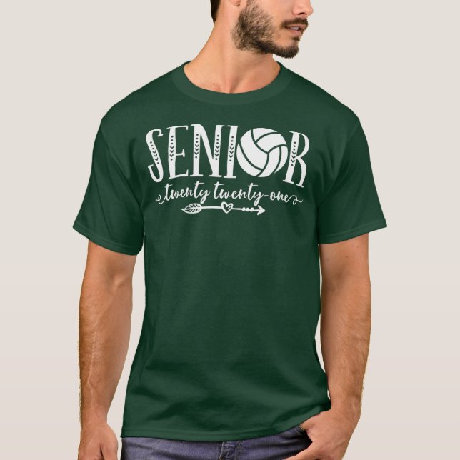 Niedlich Senior Volleyball-Team 2021 Zwanzig T-Shirt (Vorderseite)