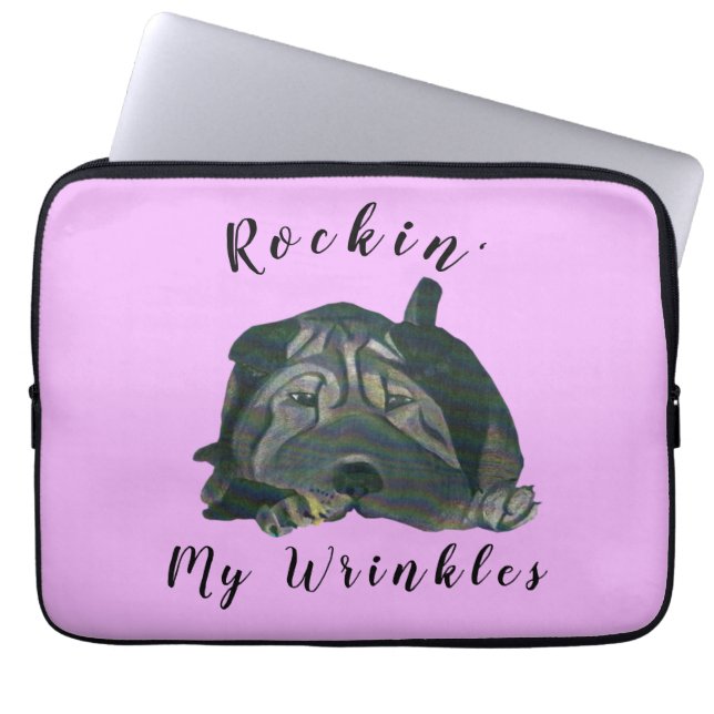Niedlich Shar Pei Dog Neopren 13" Laptop-Sieb Laptopschutzhülle (Vorderseite)