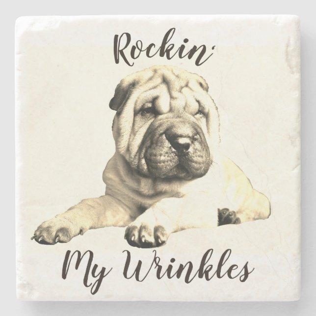 Niedlich Shar Pei Marble Untersetzer (Vorderseite)