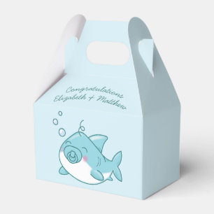 Niedlich Shark Baby Shower Kawaii Blue Boy Geschenkschachtel