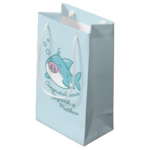 Niedlich Shark Baby Shower Kawaii Pink Girl Kleine Geschenktüte