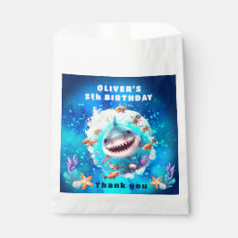 Niedlich Shark Boy Birthday Blue Gastgeschenk Bags Geschenktütchen