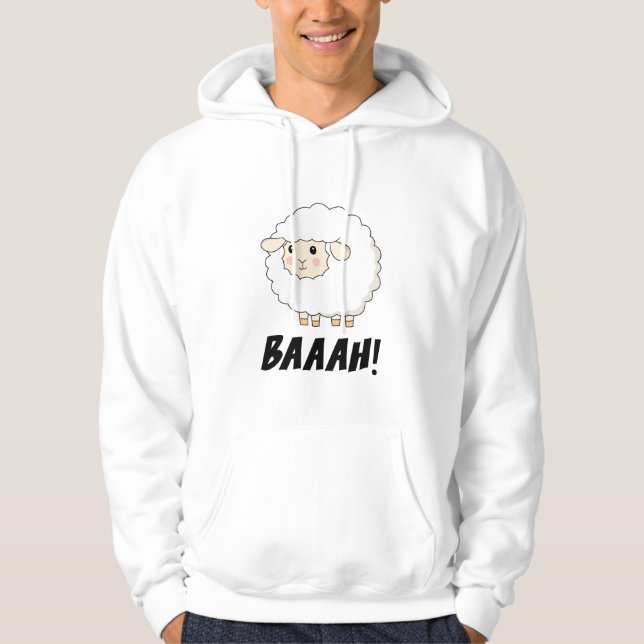 Niedlich Sheep Baaah Hoodie (Vorderseite)