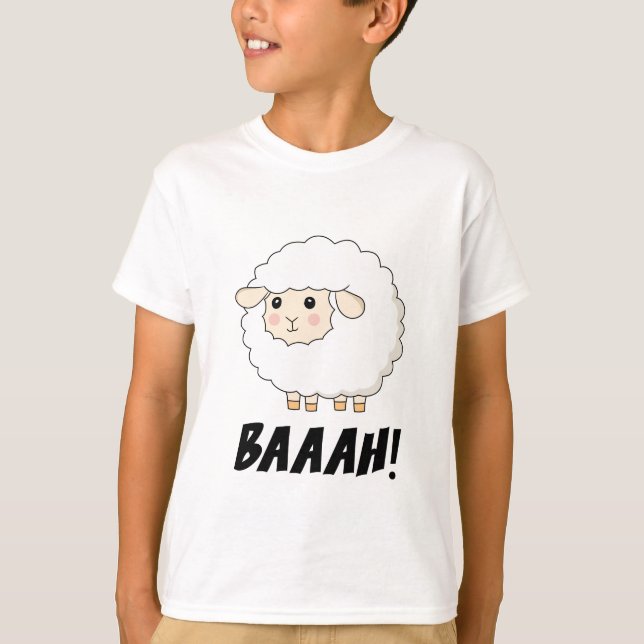 Niedlich Sheep Baaah T-Shirt (Vorderseite)
