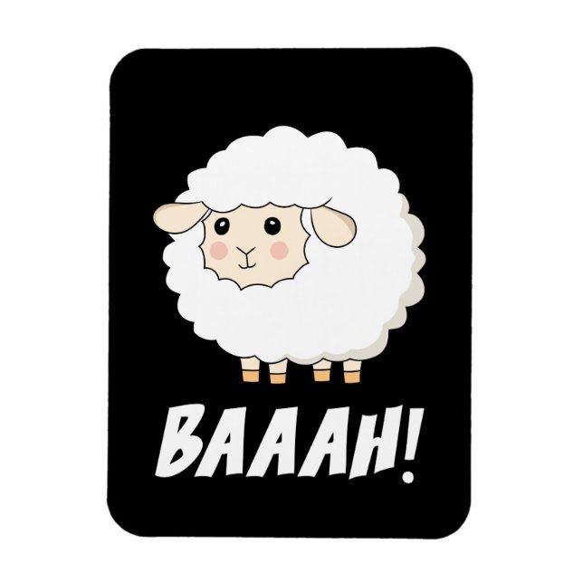 Niedlich Sheep Baah Magnet (Vertikal)