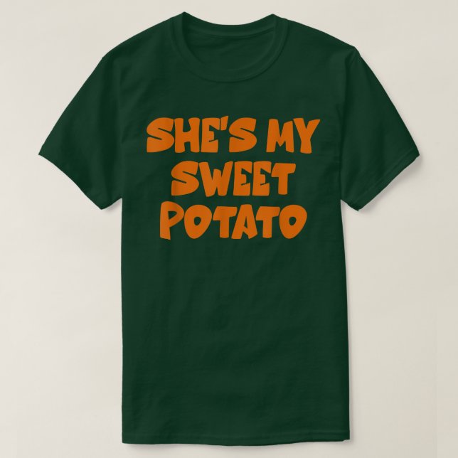 Niedlich Shes My Sweet Potato I Yam Set Paare Dank T-Shirt (Design vorne)