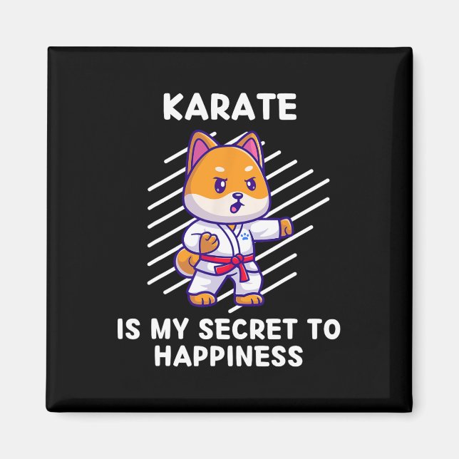 Niedlich Shi Inu Karate ist mein Geheimnis für glü Magnet (Vorne)