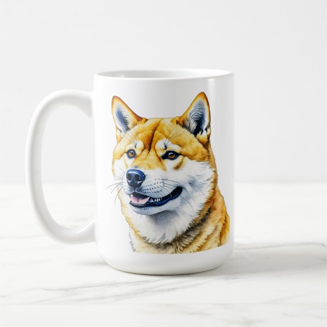 Niedlich Shia Inu Hunde Rasse Kaffeetasse (Links)