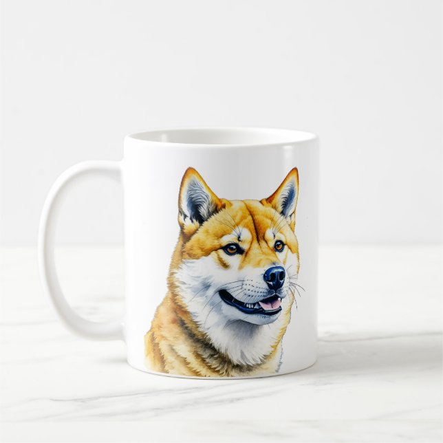 Niedlich Shia Inu Hunde Rasse Kaffeetasse (Links)