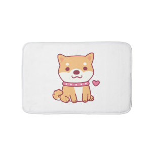 Niedlich Shiba Inu Dog Badematte