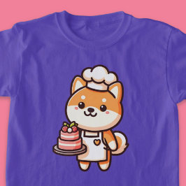 Niedlich Shiba Inu Dog Cake Baker T-Shirt