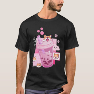 Niedlich Shiba Inu Dog Drink Milk Tee Boba Anime J