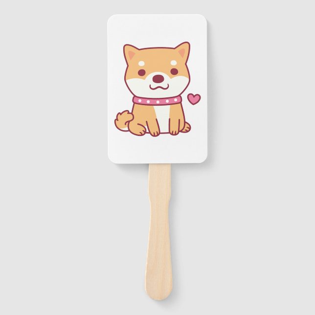 Niedlich Shiba Inu Dog Fächer (Vorderseite)