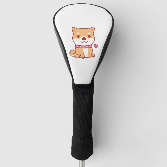 Niedlich Shiba Inu Dog Golf Headcover (Vorderseite)