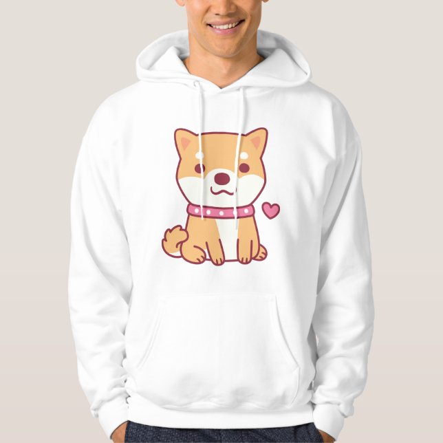 Niedlich Shiba Inu Dog Hoodie (Vorderseite)