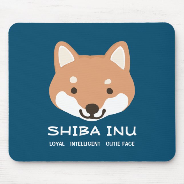 Niedlich Shiba Inu Dog | Loyal Intelligent Süsse F Mousepad (Vorne)