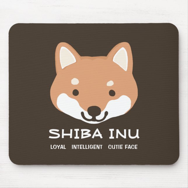 Niedlich Shiba Inu Dog | Loyal Intelligent Süsse F Mousepad (Vorne)