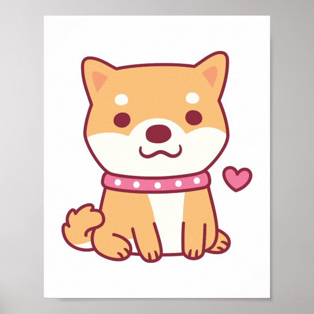 Niedlich Shiba Inu Dog Poster (Vorne)