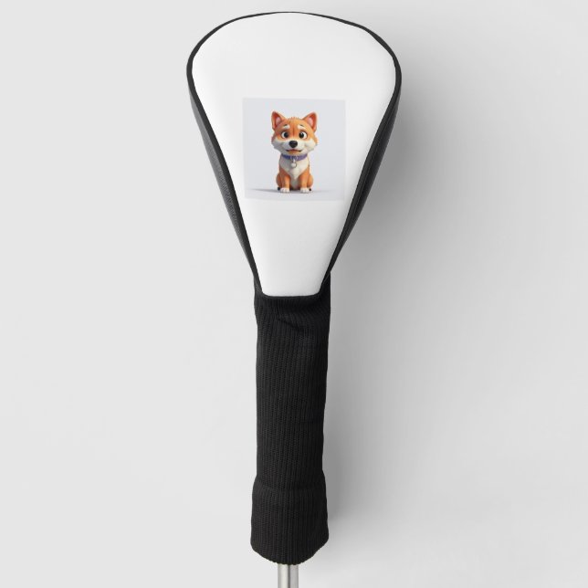 Niedlich Shiba Inu Golf Headcover (Vorderseite)