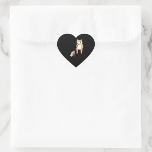 Niedlich Shiba inu Nope dog-lustiges Design Herz-Aufkleber