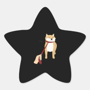 Niedlich Shiba inu Nope dog-lustiges Design Stern-Aufkleber