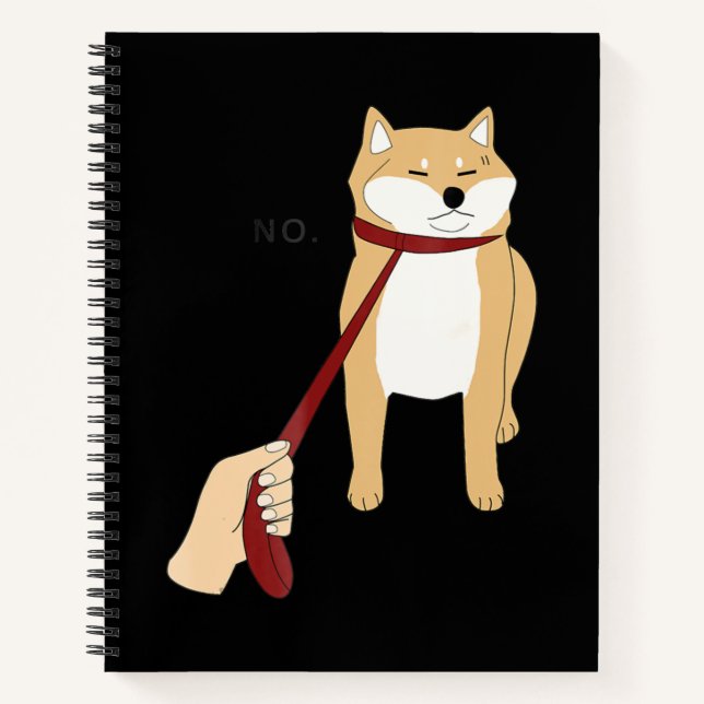 Niedlich Shiba Inu Nope - Doge Meme Notizbuch (Vorderseite)