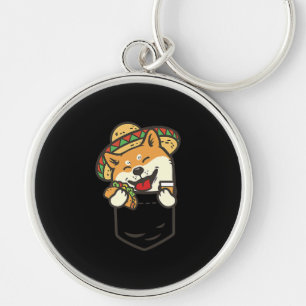 Niedlich Shiba inu Pocket mexico Hund anwesend Schlüsselanhänger