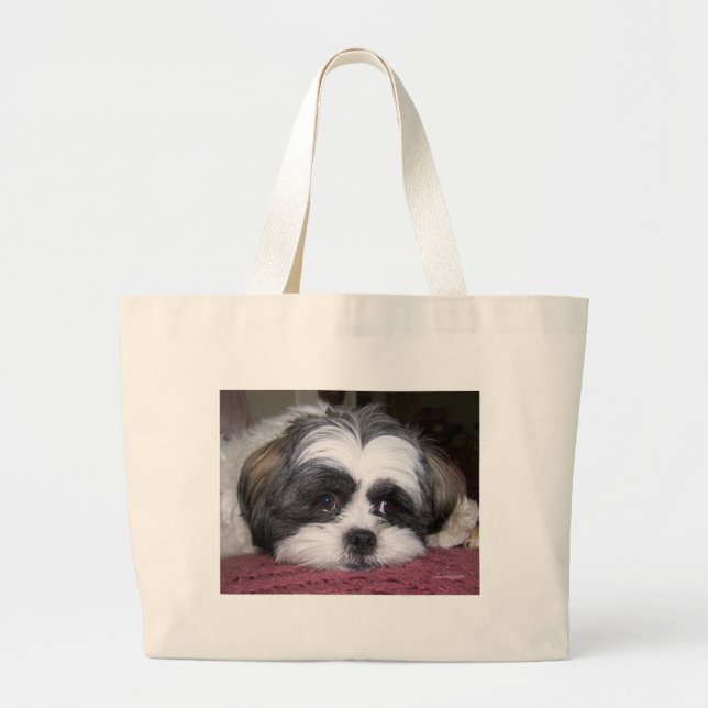 Niedlich Shih Tzu Dog Jumbo Stoffbeutel (Vorne)