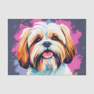 Niedlich Shih Tzu Dog Portrait Seidenpapier