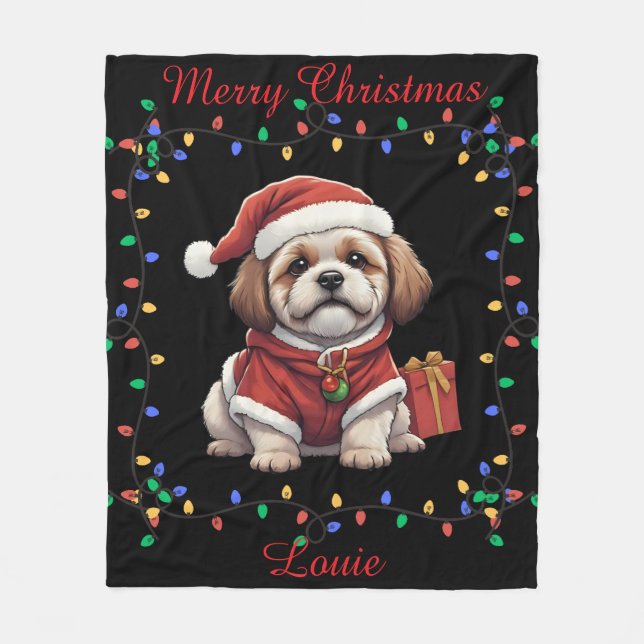 Niedlich Shih Tzu Fleece Blanket (Vorderseite)