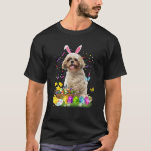 Niedlich Shih Tzu Ostertag Bunny Egg Osterkostüm T-Shirt