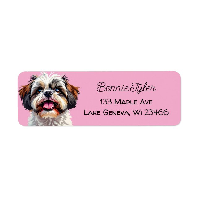 Niedlich Shih Tzu Puppy Dog Personalisiert (Vorne)