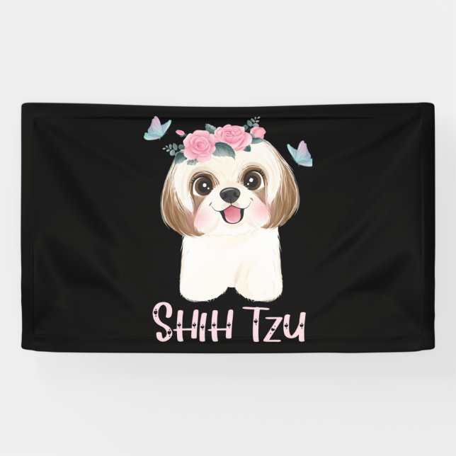 Niedlich Shih Tzu Shitzu Mama Banner (Horizontal)