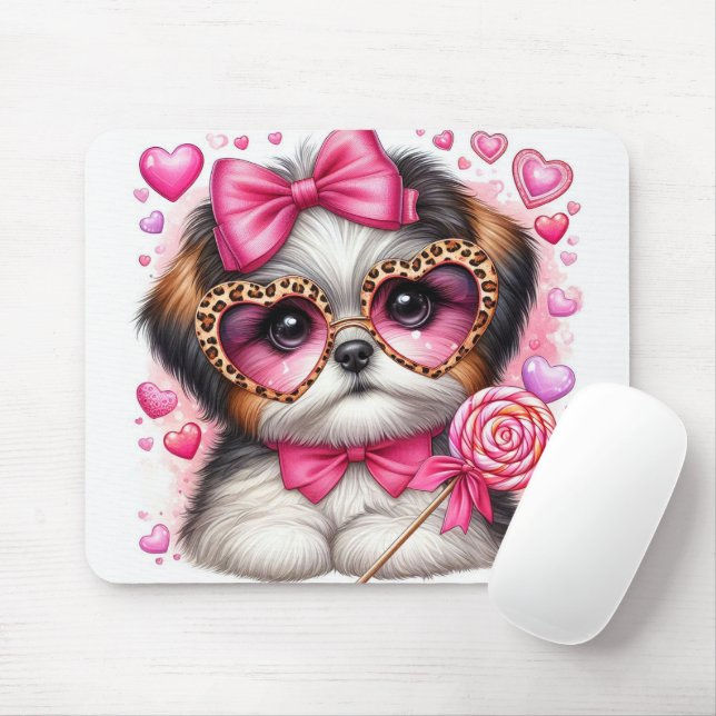 Niedlich Shih-tzu Valentine Mousepad (Mit Mouse)