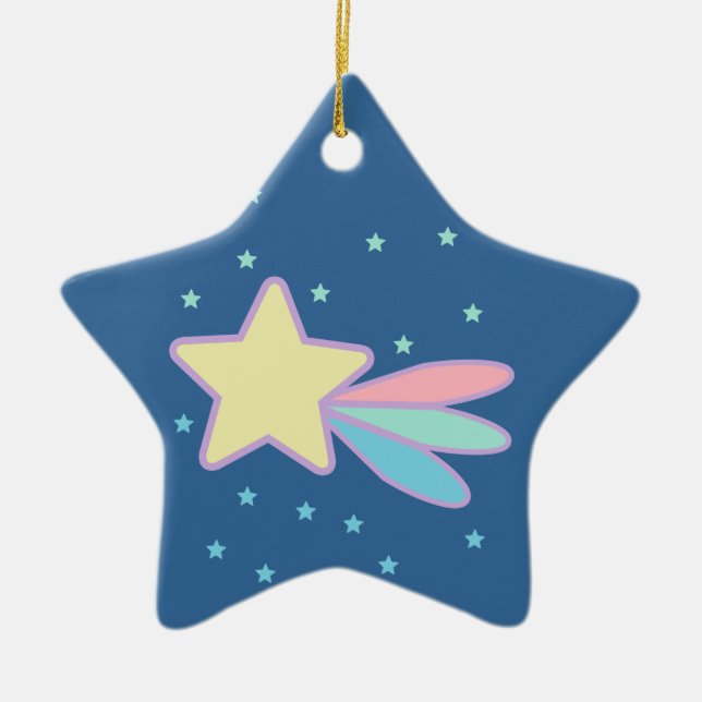 Niedlich Shooting Star Comet Keramikornament (Vorne)
