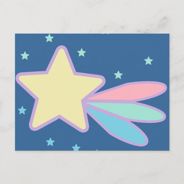 Niedlich Shooting Star Comet Postkarte (Vorderseite)
