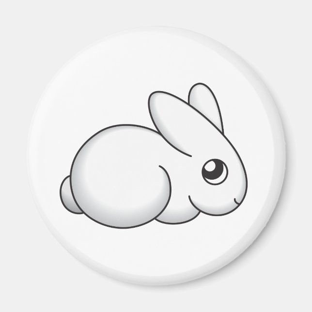 Niedlich Shy Bunny Magnet (Vorne)