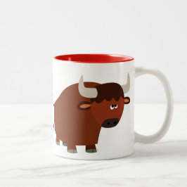 Niedlich Shy Cartoon Bull Tasse