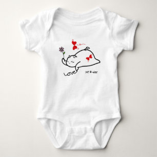 Niedlich Shy Devil LIEBEN & Blume Baby Strampler