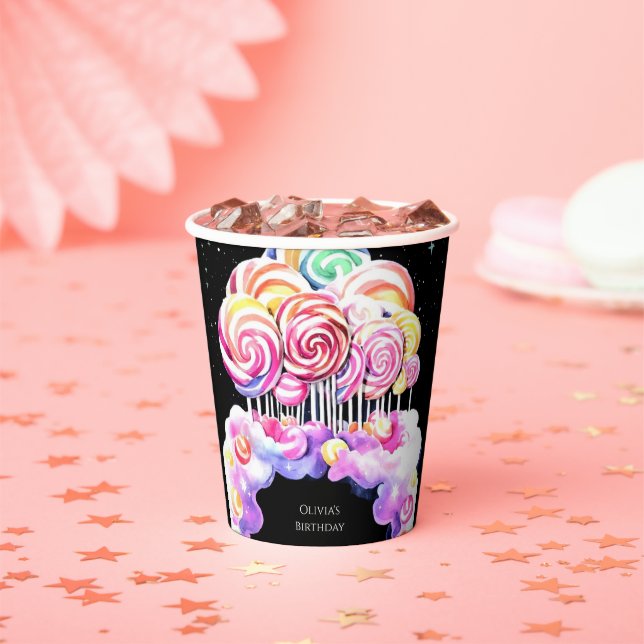 Niedlich Simple Candyland Birthday Pappbecher (Insitu)