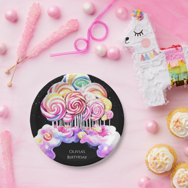 Niedlich Simple Candyland Birthday Pappteller (Party)