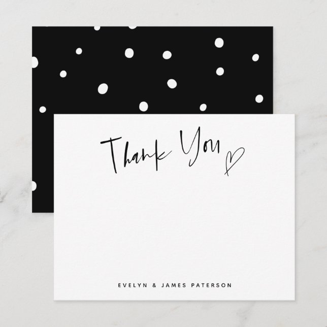 Niedlich Simple Dankeschön Herzlich Mitteilungskarte (Vorne/Hinten)