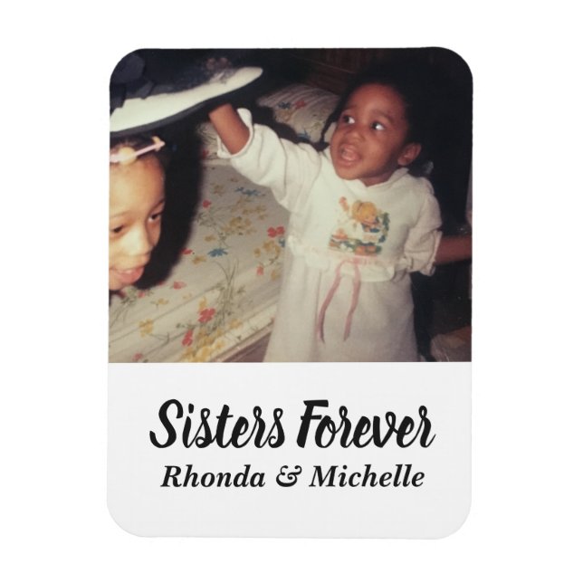 Niedlich Sisters Foto Magnet (Vertikal)