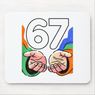Niedlich Six Seven 6 7 Meme Gen Alpha Slang 6 7 Hä Mousepad
