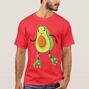 Niedlich Skaten Avocado Rollerskates Guac Guacamol T-Shirt